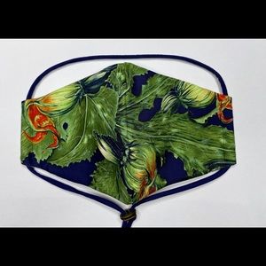 Luxury Face Mask Handcrafted With Designer Scarf, 3 Layers